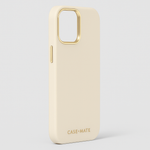 Case-Mate Apple iPhone 15 Silicone Case, Beige, MagSafe Compatible