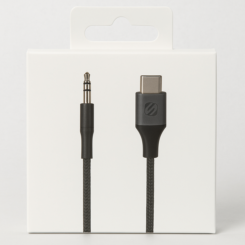 Scosche Strikeline Premium 15W USB to USB-C Charge & Sync Braided Cable 4-ft. Space Gray