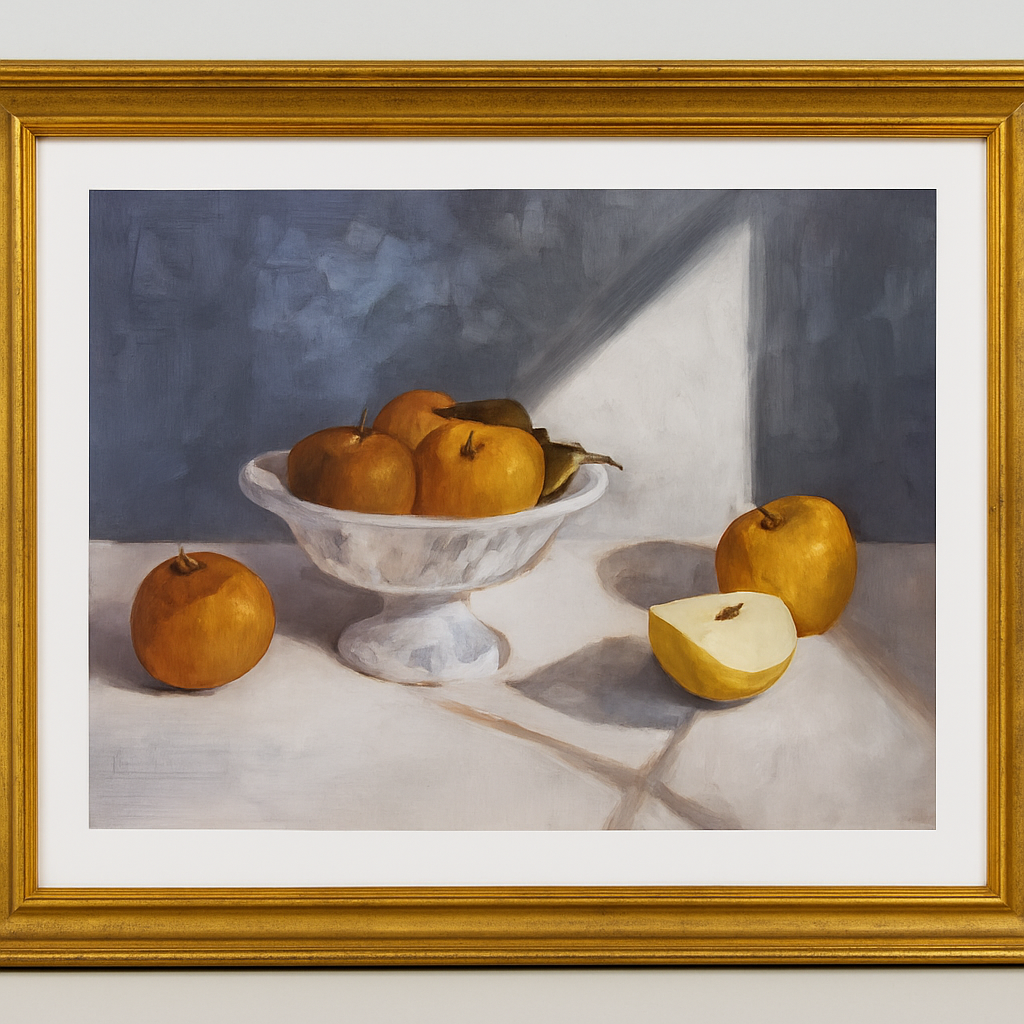 20"x16" Fruit Pear Still Life Framed Wall Art