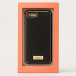 KATE SPADE NEW YORK WRAP CASE SAFIANO BLACK/GOLD LOGO PLATE FITS APPLE IPHONE 7 PLUS