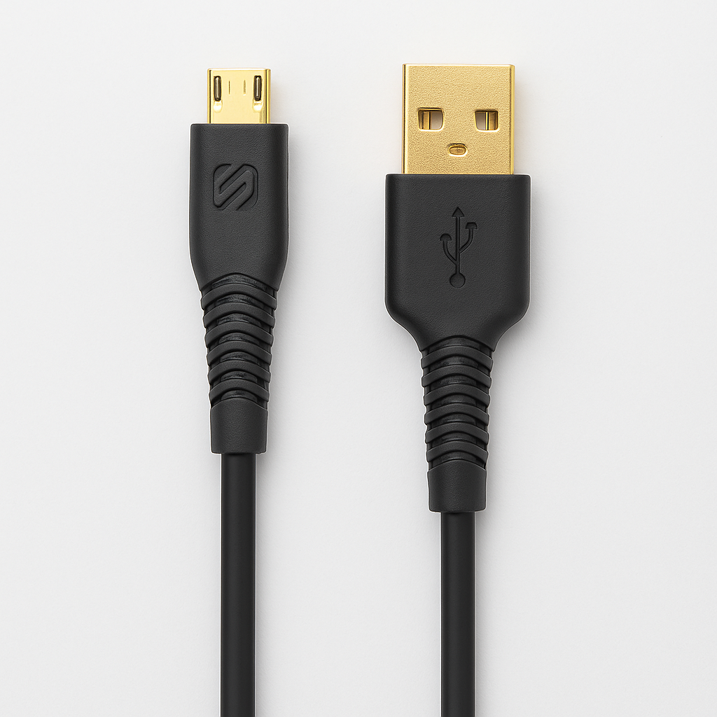 Scosche Strikeline Heavy Duty USB-A to Micro USB Charge & Sync Cable - 4-Ft Black