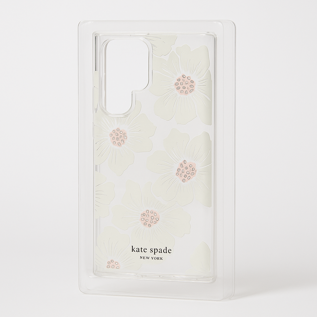 [KS.S.C.8855] Kate Spade New York Protective Hardshell Case For Samsung Galaxy S22 Ultra - Hollyhock