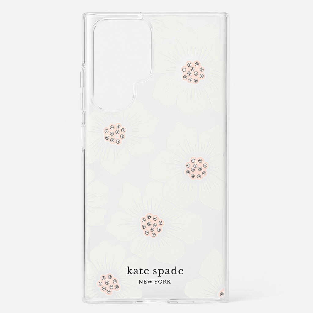 Kate Spade New York Protective Hardshell Case for Samsung Galaxy S22 Ultra - Hollyhock