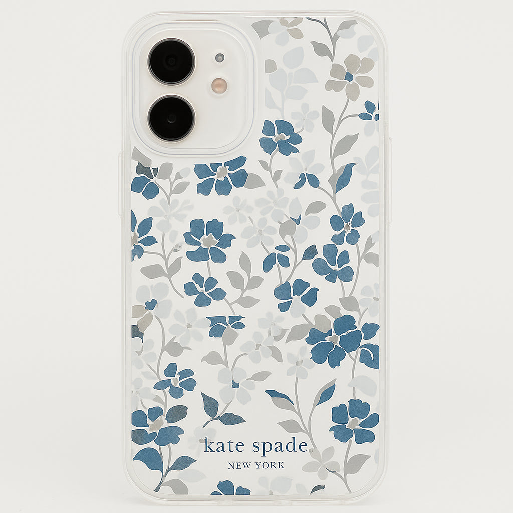 Kate Spade Protective Case for MagSafe for Apple iPhone 16 - Flowerbed Blue Gems