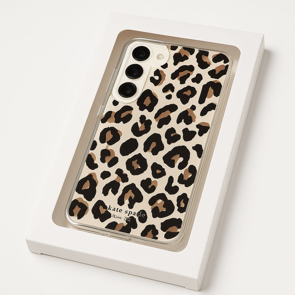 Kate Spade Defensive Hardshell Case for Samsung Galaxy S23 - City Leopard