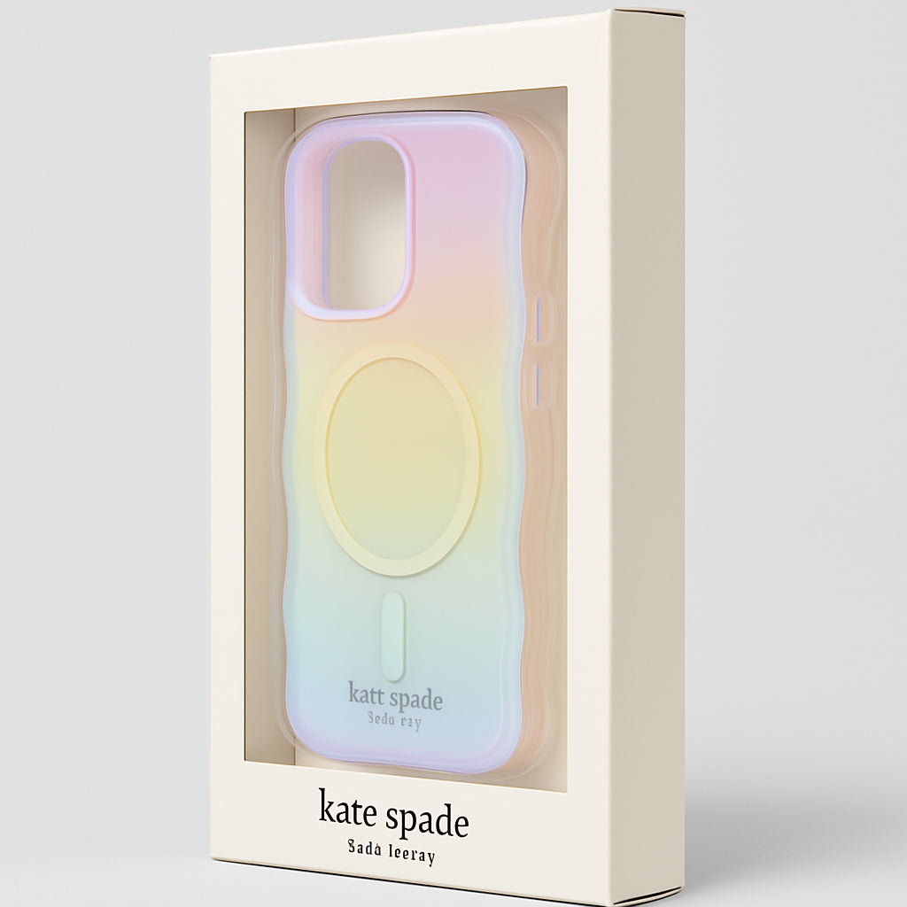 [KS.A.C.9087] Kate Spade New York Wavy Opal Iridescent Magsafe Phone Case For Iphone 16