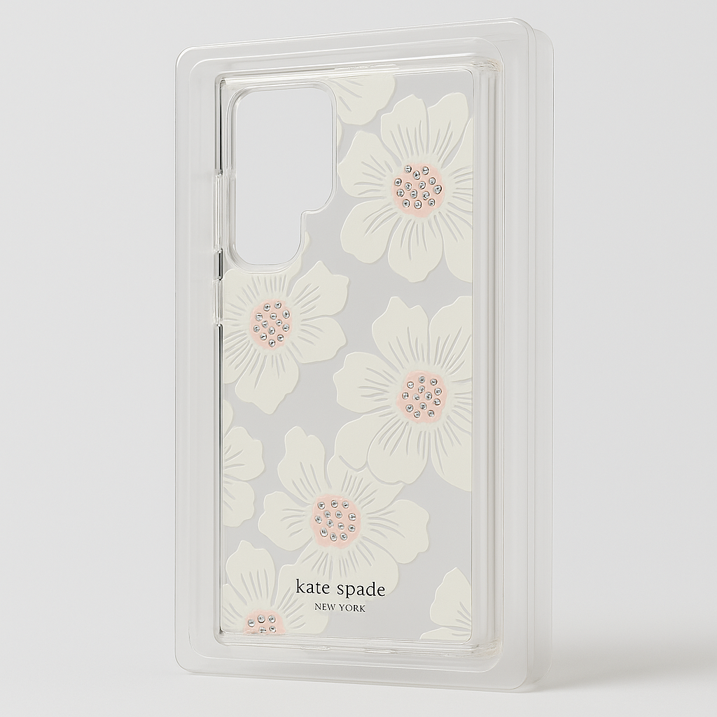 Kate Spade New York Protective Hardshell Case for Samsung Galaxy S22 Ultra - Hollyhock
