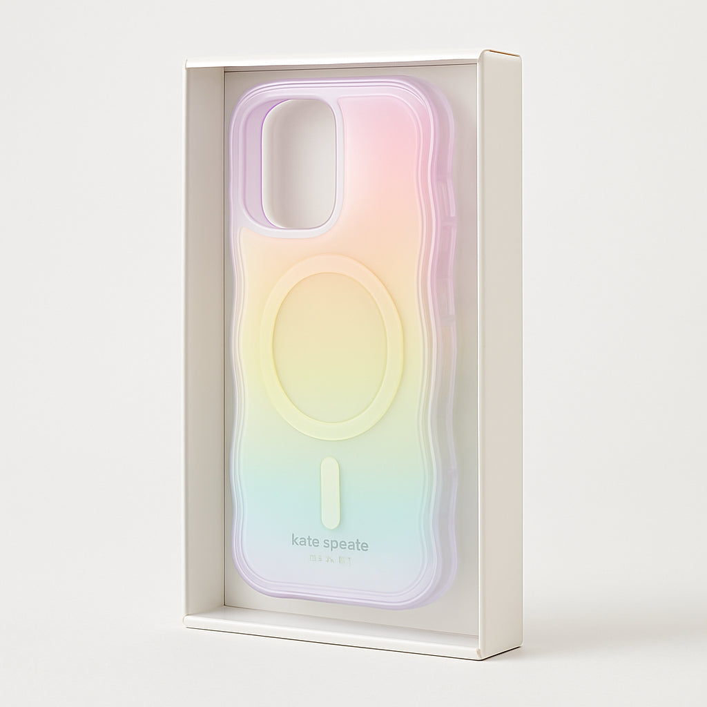 [KS.A.C.9087] Kate Spade New York Wavy Opal Iridescent Magsafe Phone Case For Iphone 16
