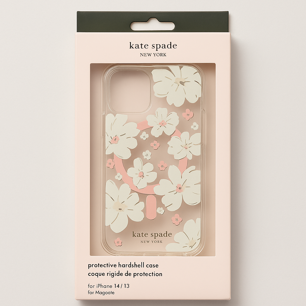 Kate Spade Protective Hardshell Case for MagSafe for iPhone 14 / 13 - Peony