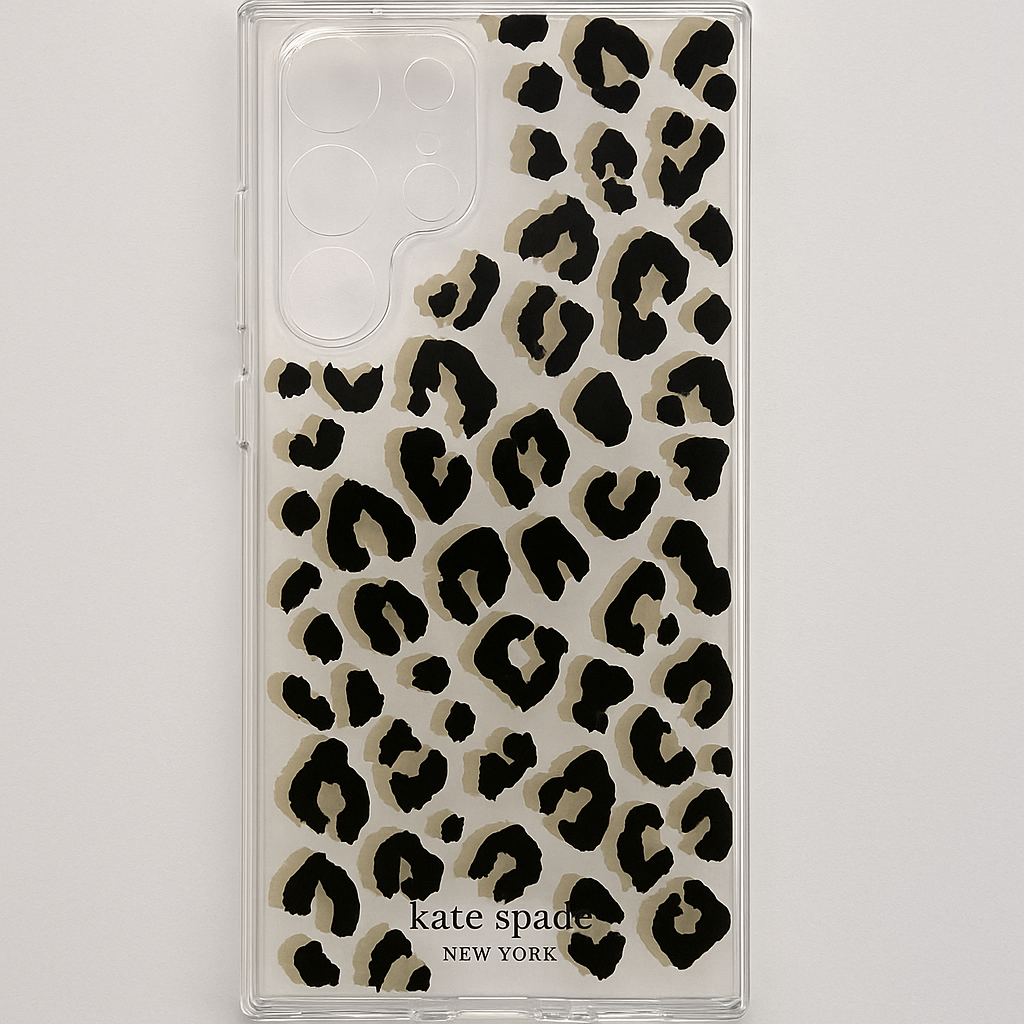 Kate Spade New York Defensive Hardshell Case - City Leopard Black for Galaxy S23 Ultra