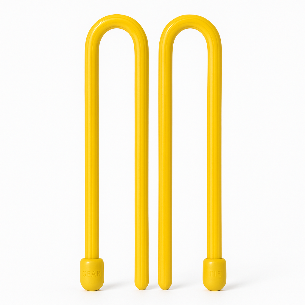 12 in. Gear Tie in Yellow (2-Pack)