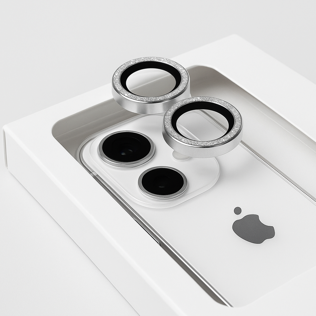 Case-Mate Apple iPhone 15 / iPhone 15 Plus Camera Lens Protector with Aluminum Rings - Twinkle
