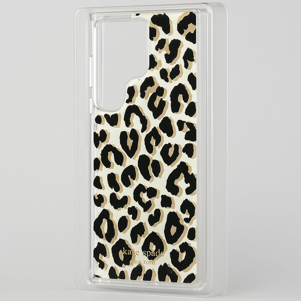 Kate Spade New York Defensive Hardshell Case - City Leopard Black for Galaxy S23 Ultra