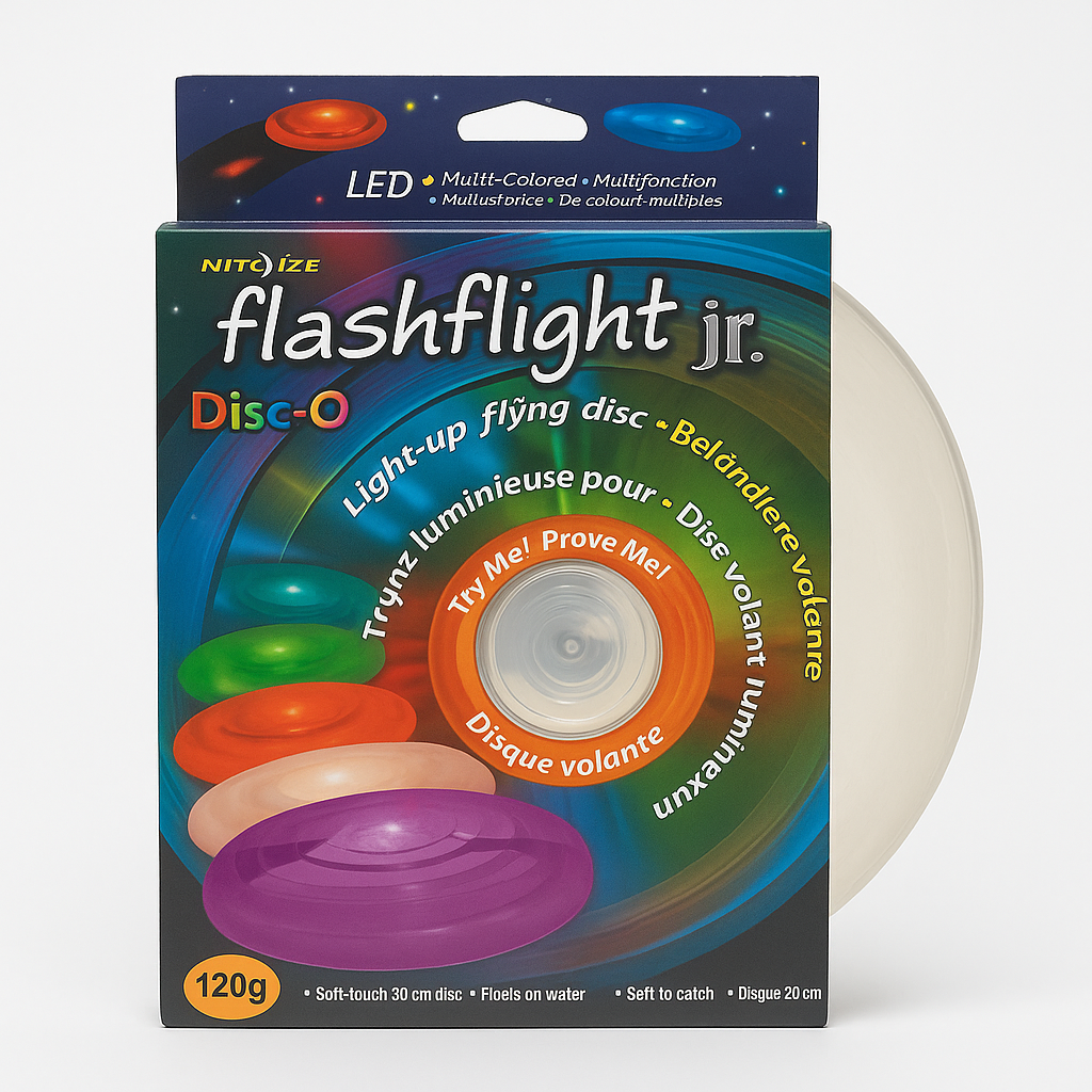 Nite Ize Flashflight Jr. Color-Changing LED Flying Disc for Kids