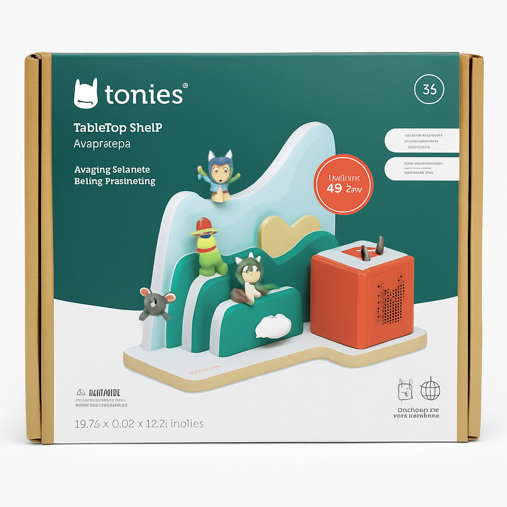 TONIES TABLETOP SHELF MOUNTAIN MAGNETIC WOOD DISPLAY