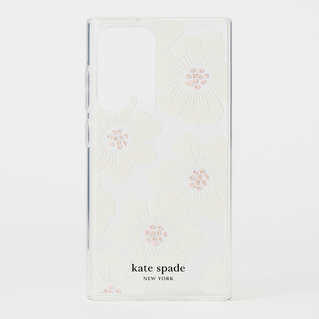 [KS.S.C.8855] Kate Spade New York Protective Hardshell Case For Samsung Galaxy S22 Ultra - Hollyhock