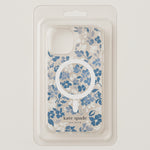 Kate Spade Protective Case for MagSafe for Apple iPhone 16 - Flowerbed Blue Gems