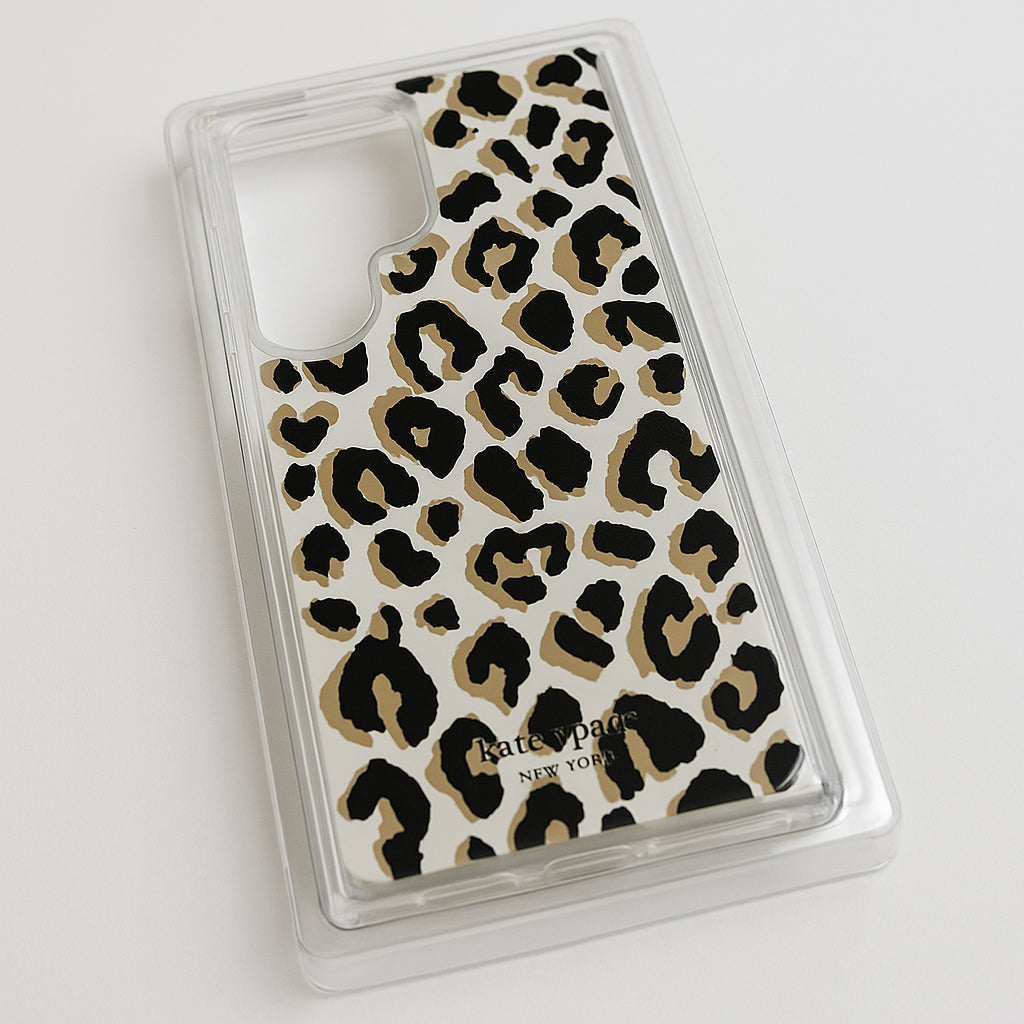 Kate Spade New York Defensive Hardshell Case - City Leopard Black for Galaxy S23 Ultra